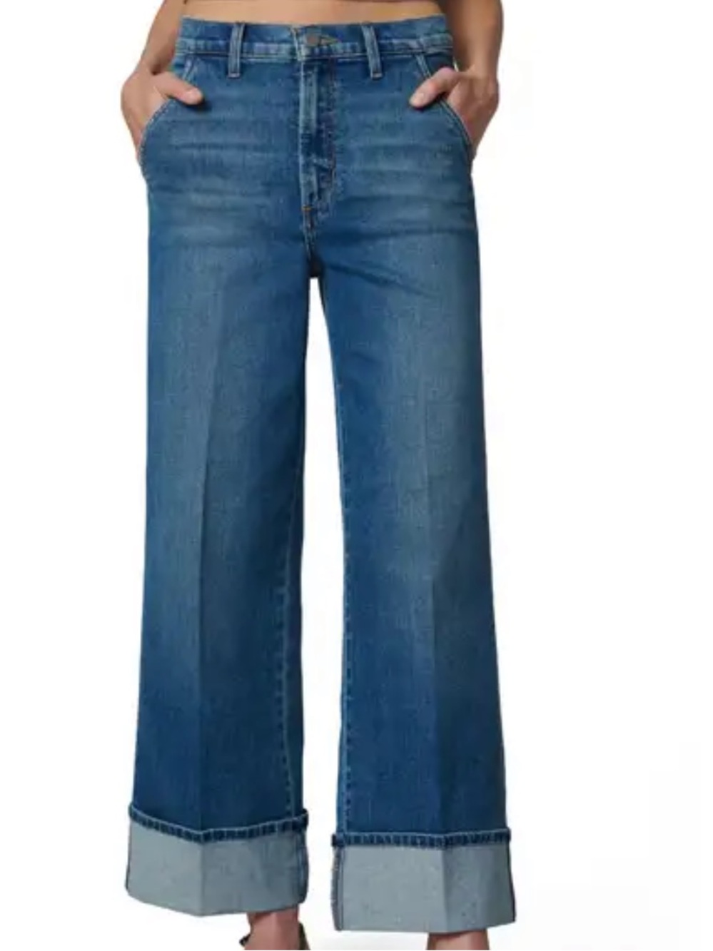Joe’s Jeans The Trixie Cuff High Waist Ankle Wide Leg Size 30